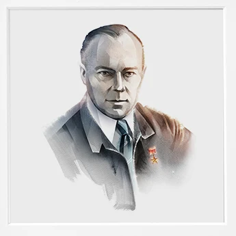 Акварельный портрет: Н. Н. Поликарпов