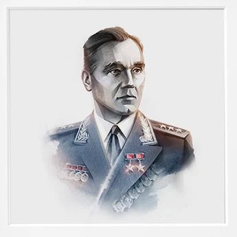 Акварельный портрет: А. С. Яковлев